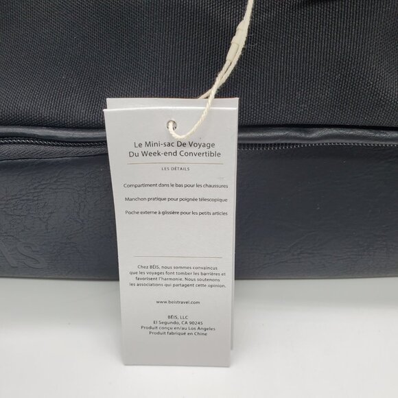 BEIS Carry On Weekender Convertible Mini | Weekender Bag Women Shoe Compartment - Picture 7 of 10